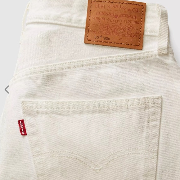 Levi’s Women Jeans Size 29 Coated 501 90s Premium Jeans in White Y2K NWOT - Picture 11 of 14